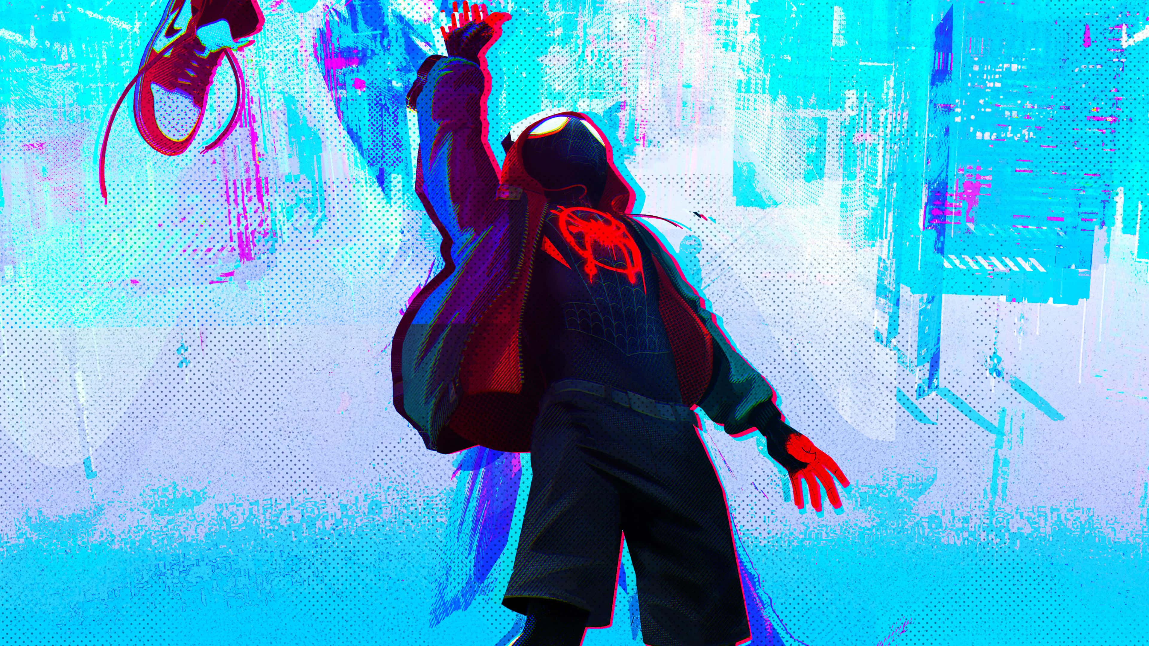 Spider Man Into The Spider Verse, 4K, red and black suit, 4K Desktop Wallpaper