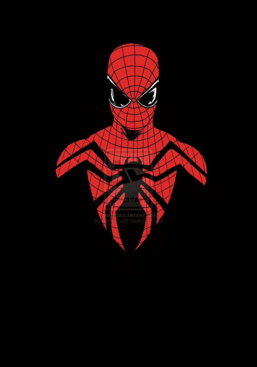 Spider Man Logo, red, black, HD Phone Wallpaper