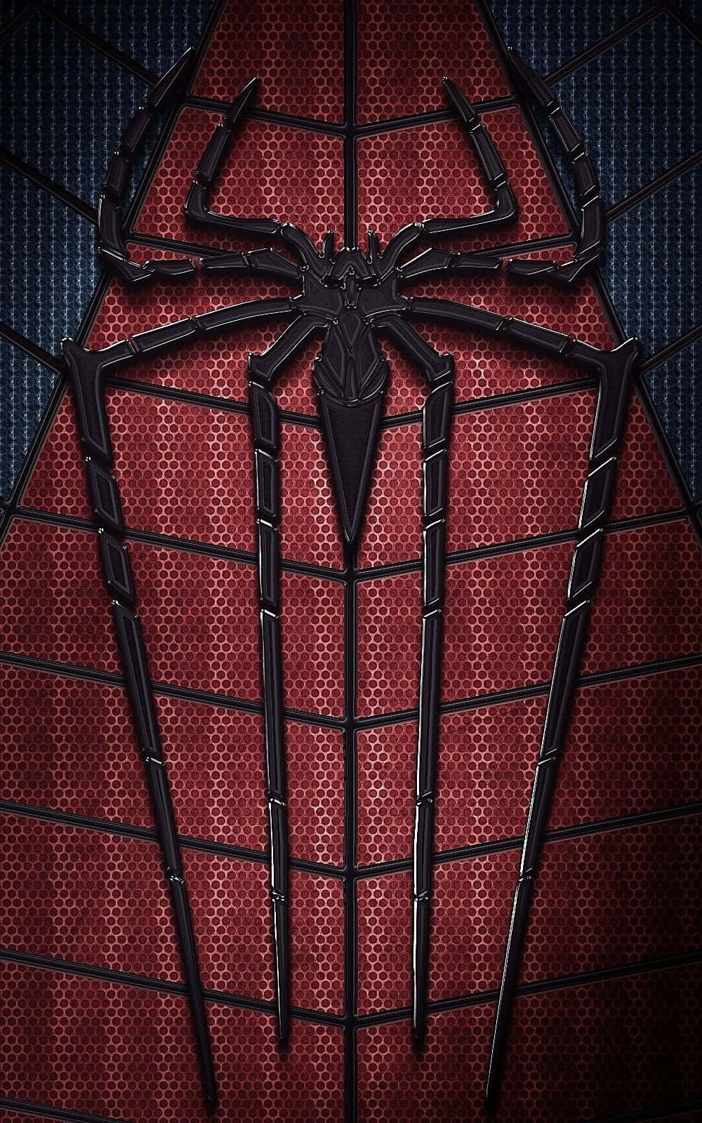 Spider Man, black spider emblem, red textured suit, HD Phone Wallpaper