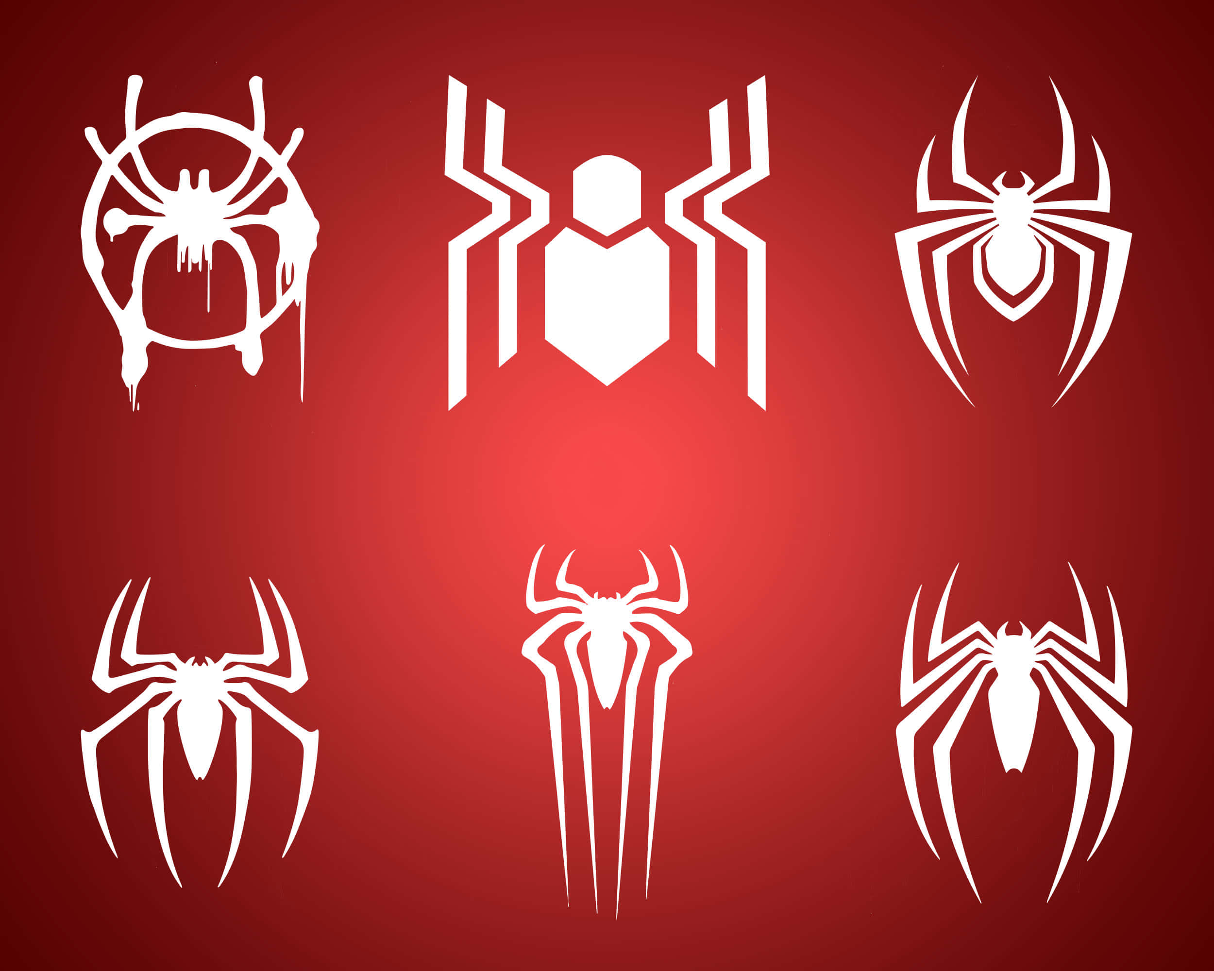 Spider Man Ps4 Logo, white spider logos, stylized designs, Full HD Desktop Wallpaper