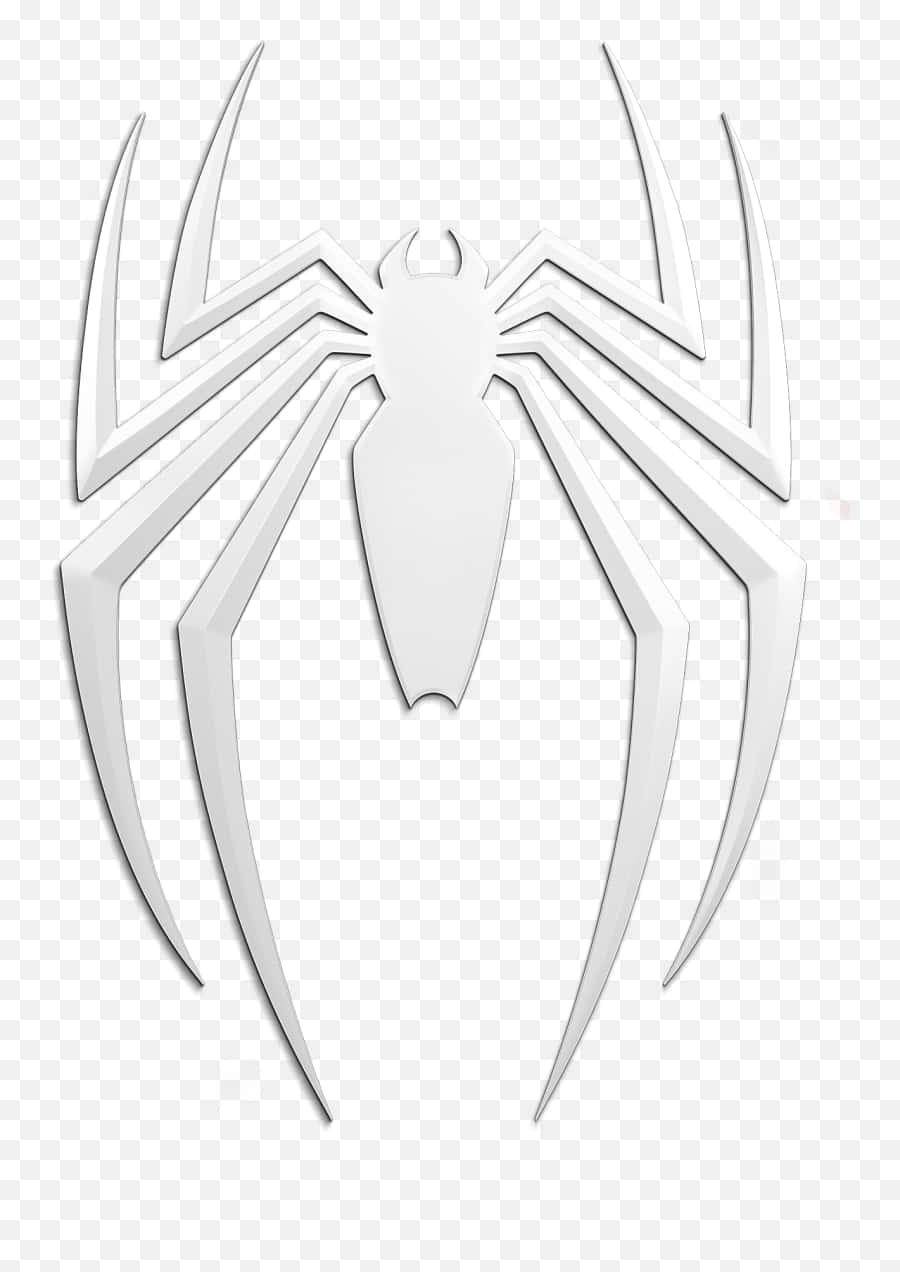 Spider Man Ps4 Logo, white spider emblem, sharp angular legs, SD Phone Wallpaper