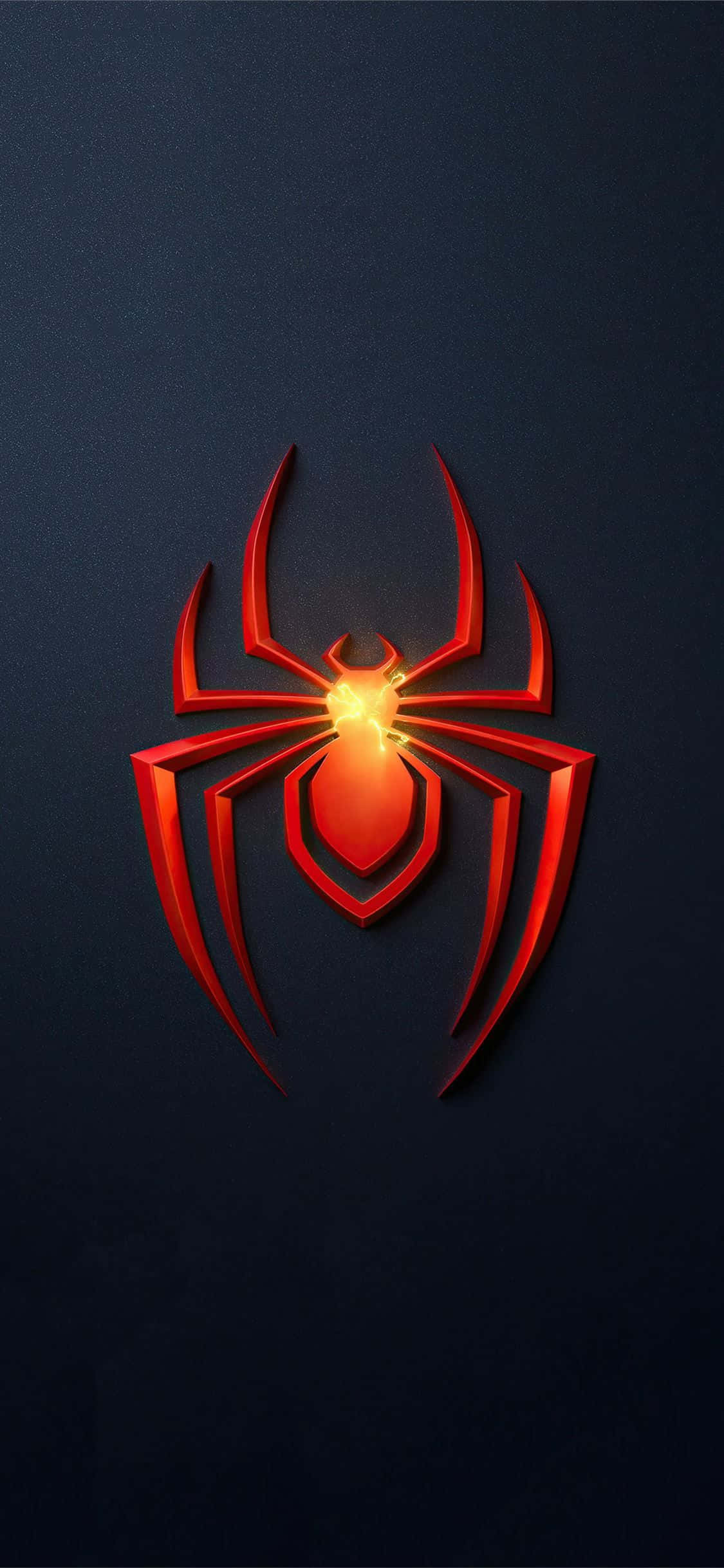 Spider Man Ps4 Logo, red spider emblem, metallic edges, Full HD Phone Wallpaper