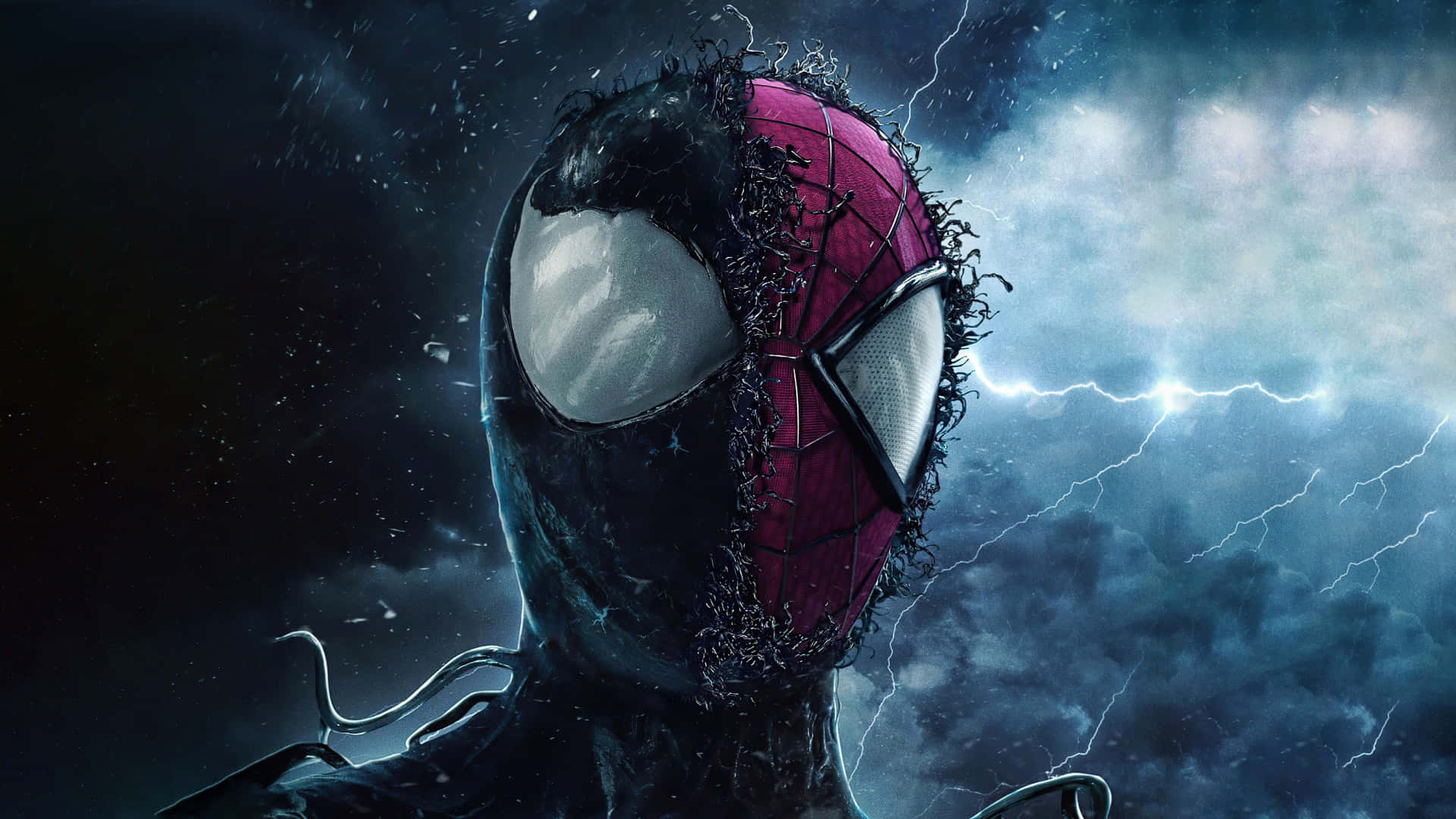 Spider-Man Reign, black suit, red suit, Full HD Desktop Wallpaper