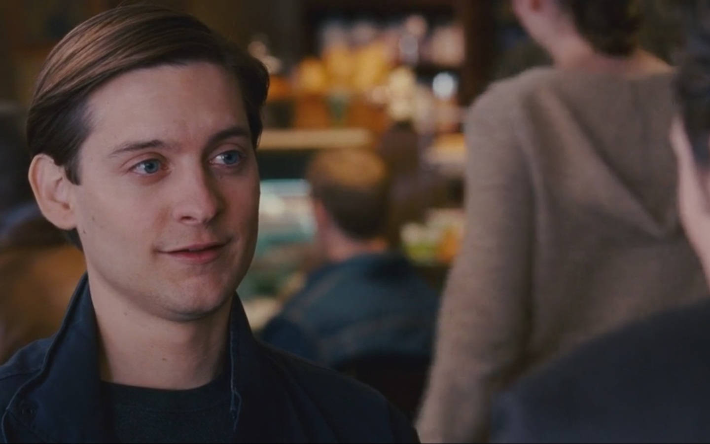 Spider Man Tobey, blue eyes, dark hair, HD Desktop Wallpaper