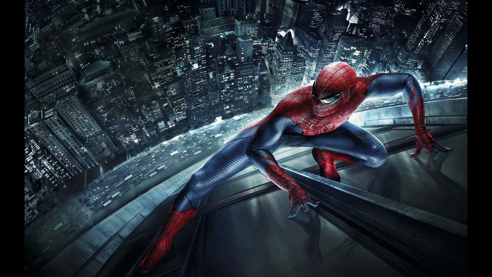 Spider Man 2, skyscraper ledge, cityscape, Full HD Desktop Wallpaper