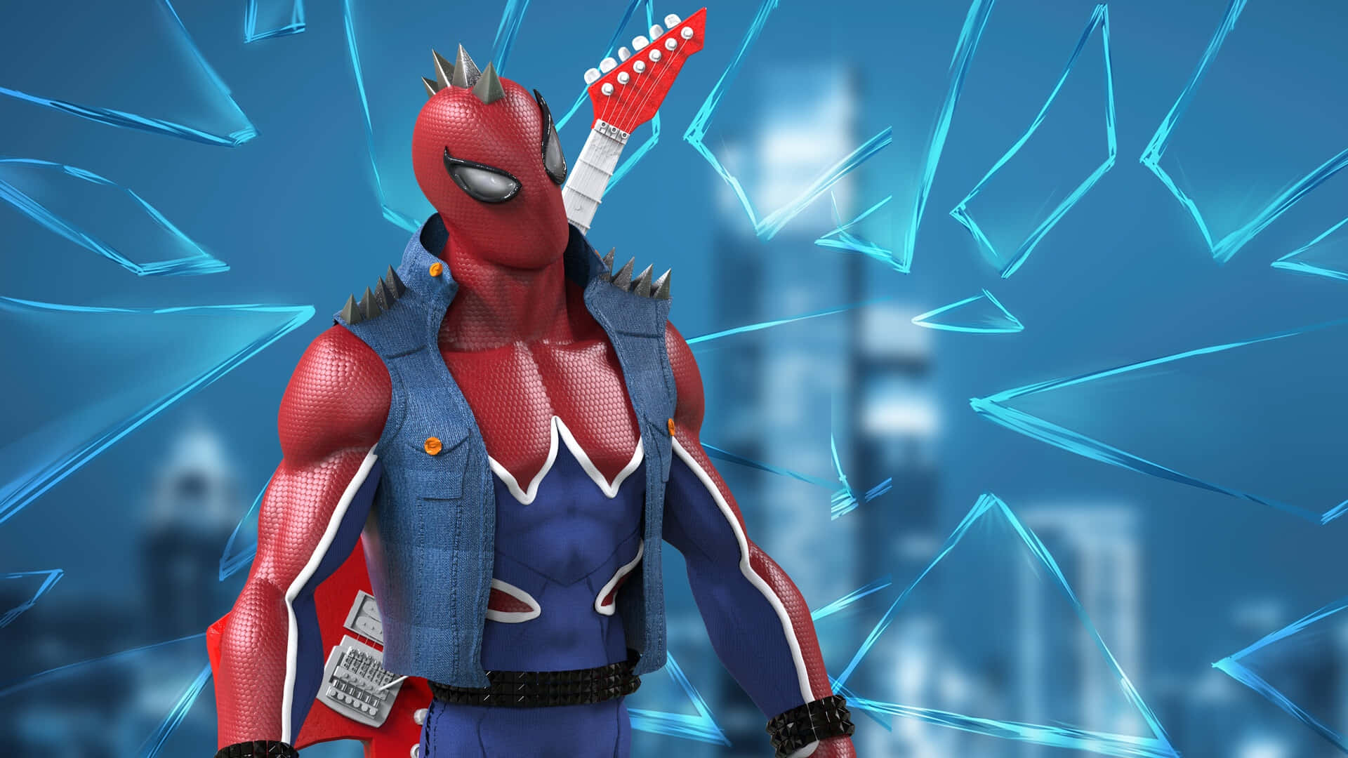 Spider Punk, denim vest, spiked collar, Full HD Desktop Wallpaper