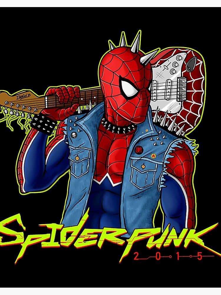 Spider Punk, spiked guitar, punk rock gear, SD Phone Wallpaper