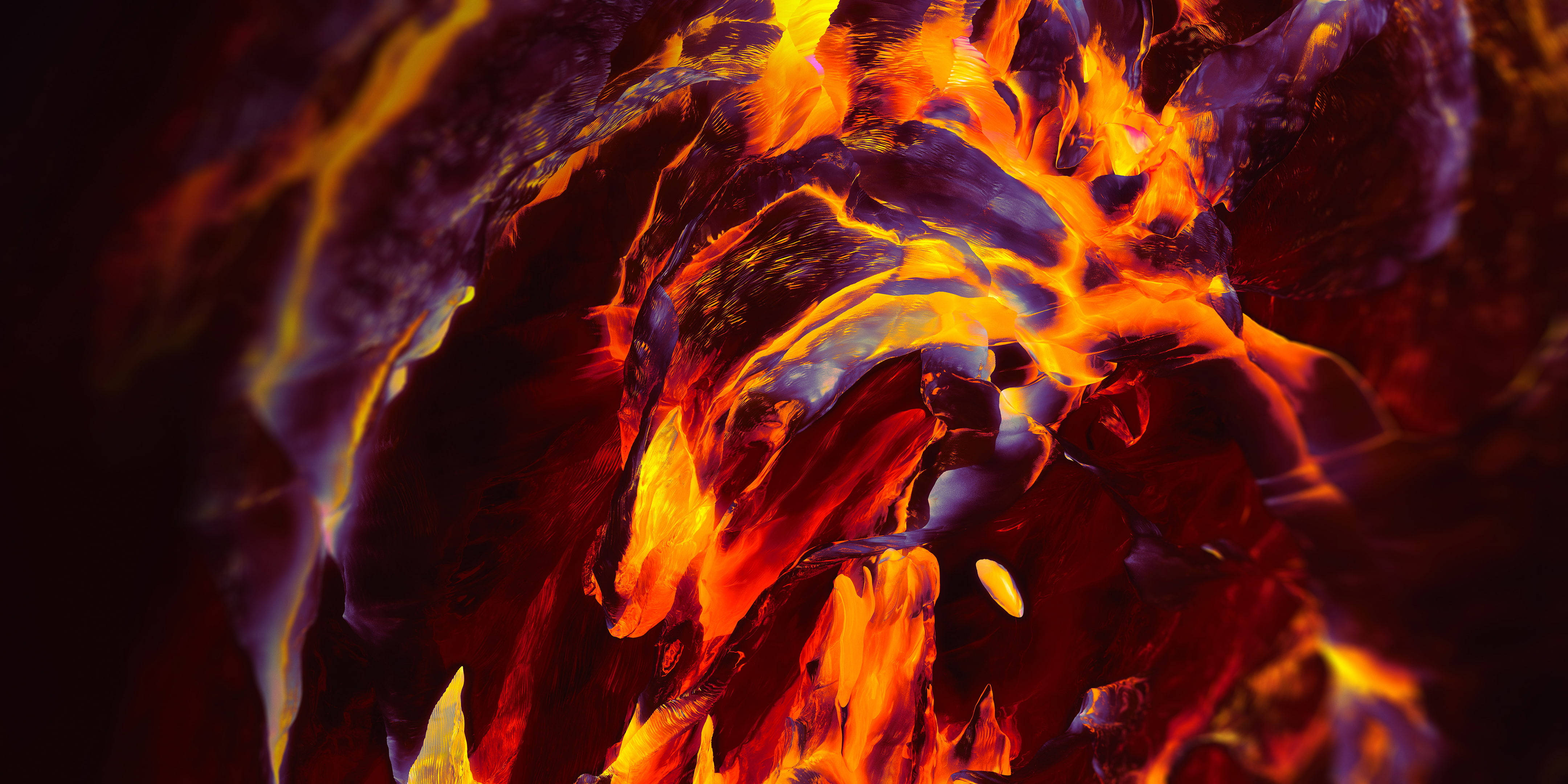 Spider 4K Fire, molten lava, jagged volcanic rock, 4K Desktop Wallpaper