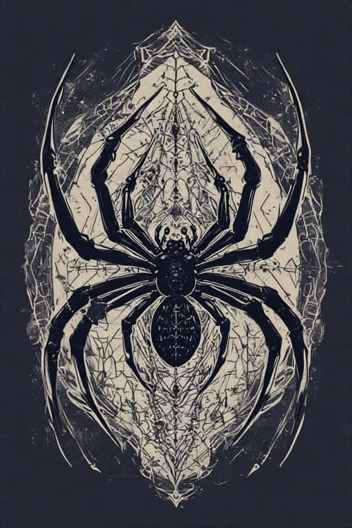 elegant arachnid spider, black spider, intricate web patterns, SD Phone Wallpaper