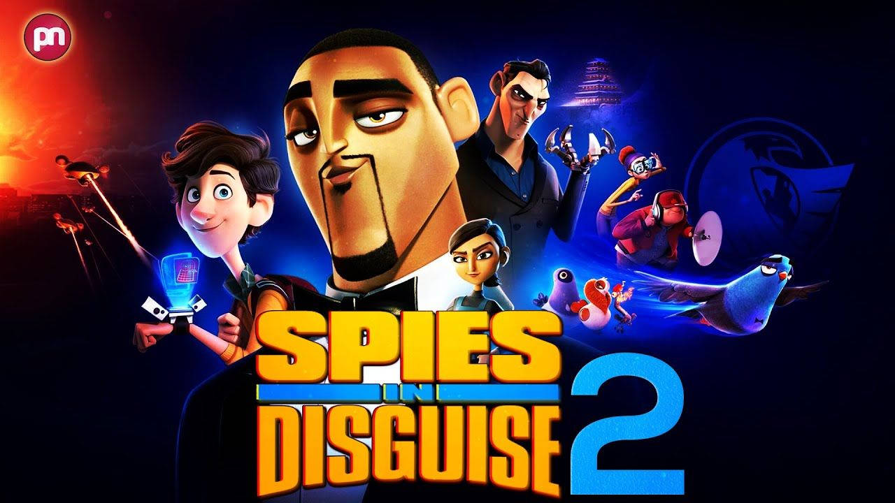 Spies In Disguise 2, fiery orange, deep blue, HD Desktop Wallpaper