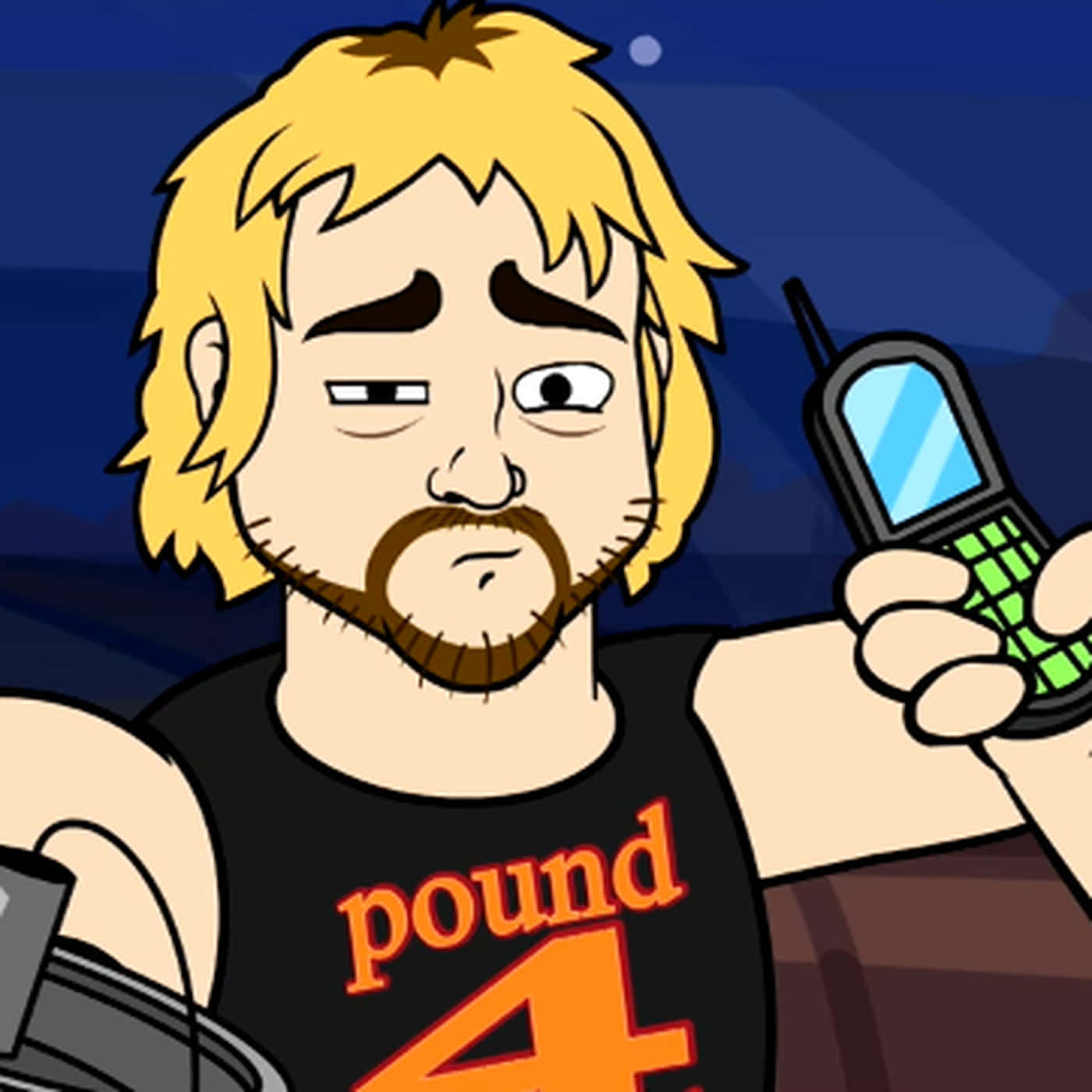 Spike Dudley, cartoon man, messy blonde hair, HD Desktop Wallpaper