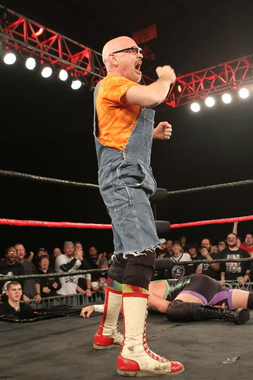 Spike Dudley, bald wrestler, orange shirt, HD Phone Wallpaper
