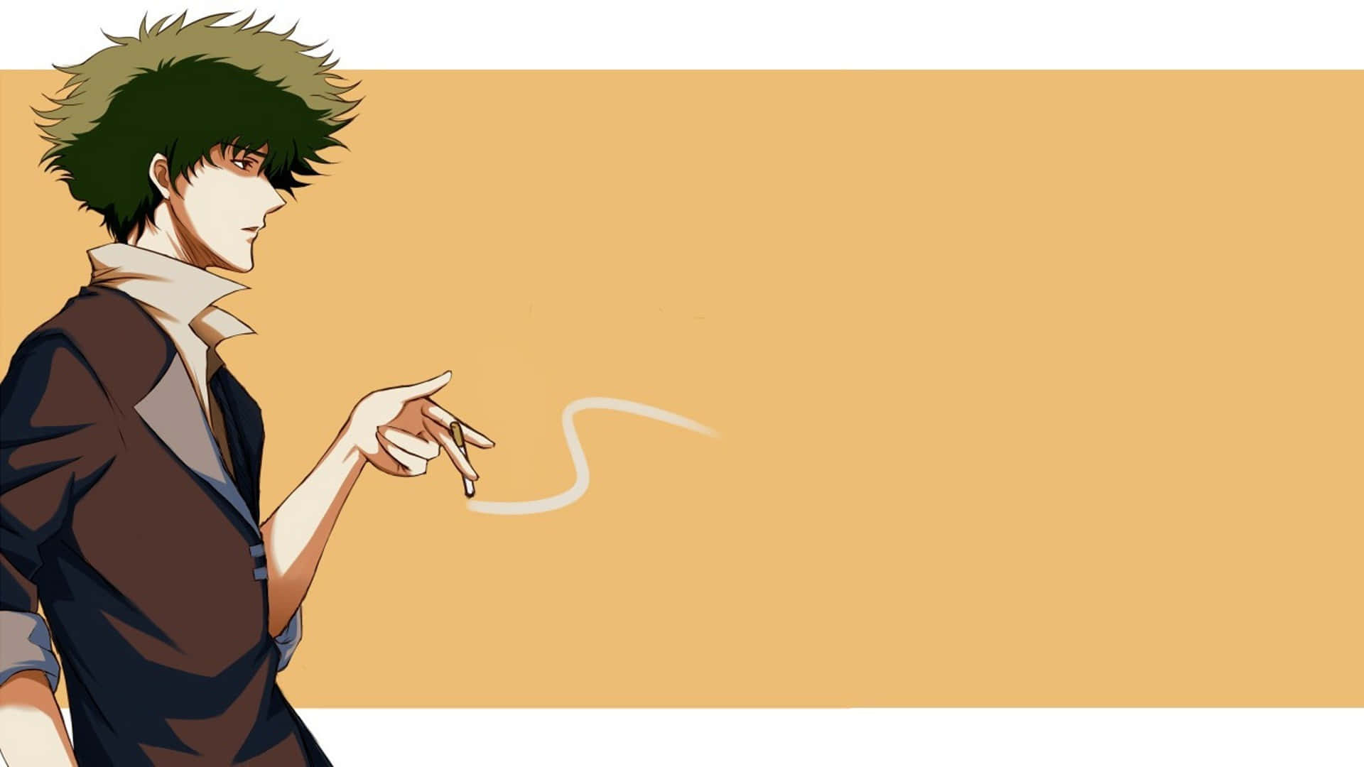 Spike Spiegel, spiky-haired anime man, dark suit, Full HD Desktop Wallpaper