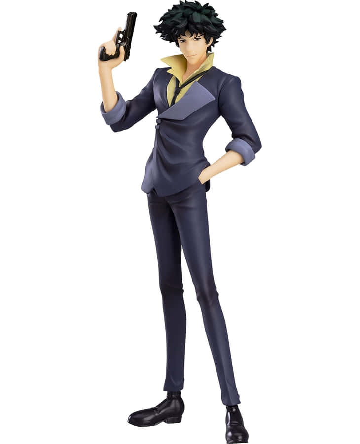Spike Spiegel, dark suit, pistol, SD Phone Wallpaper