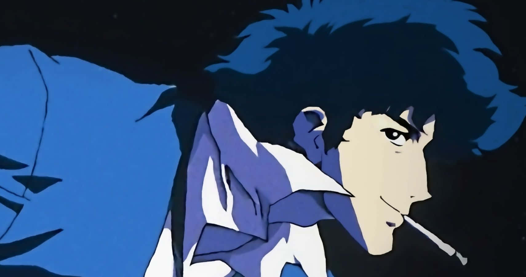 Spike Spiegel, spiky blue hair, cigarette, HD Desktop Wallpaper