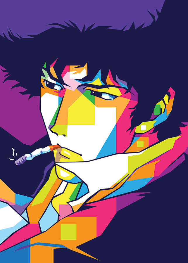 Spike Spiegel, spiky hair, intense gaze, SD Phone Wallpaper