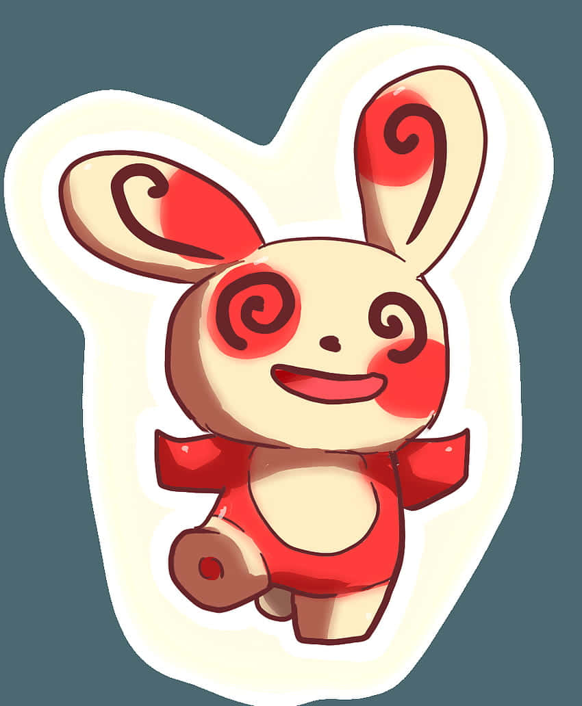 Spinda, red swirl patterns, ears, SD Phone Wallpaper