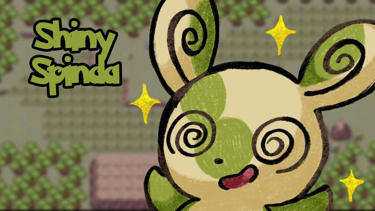Shiny Spinda, spiral patterns, sparkling stars, HD Desktop Wallpaper