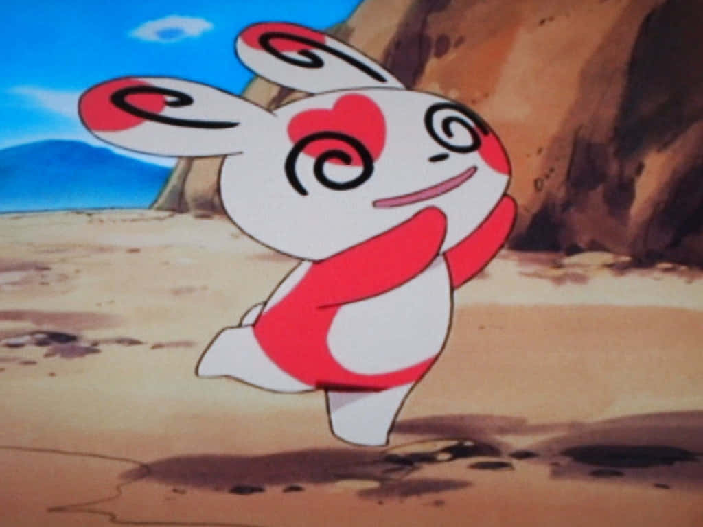 Spinda, anime, red and white, SD Desktop Wallpaper