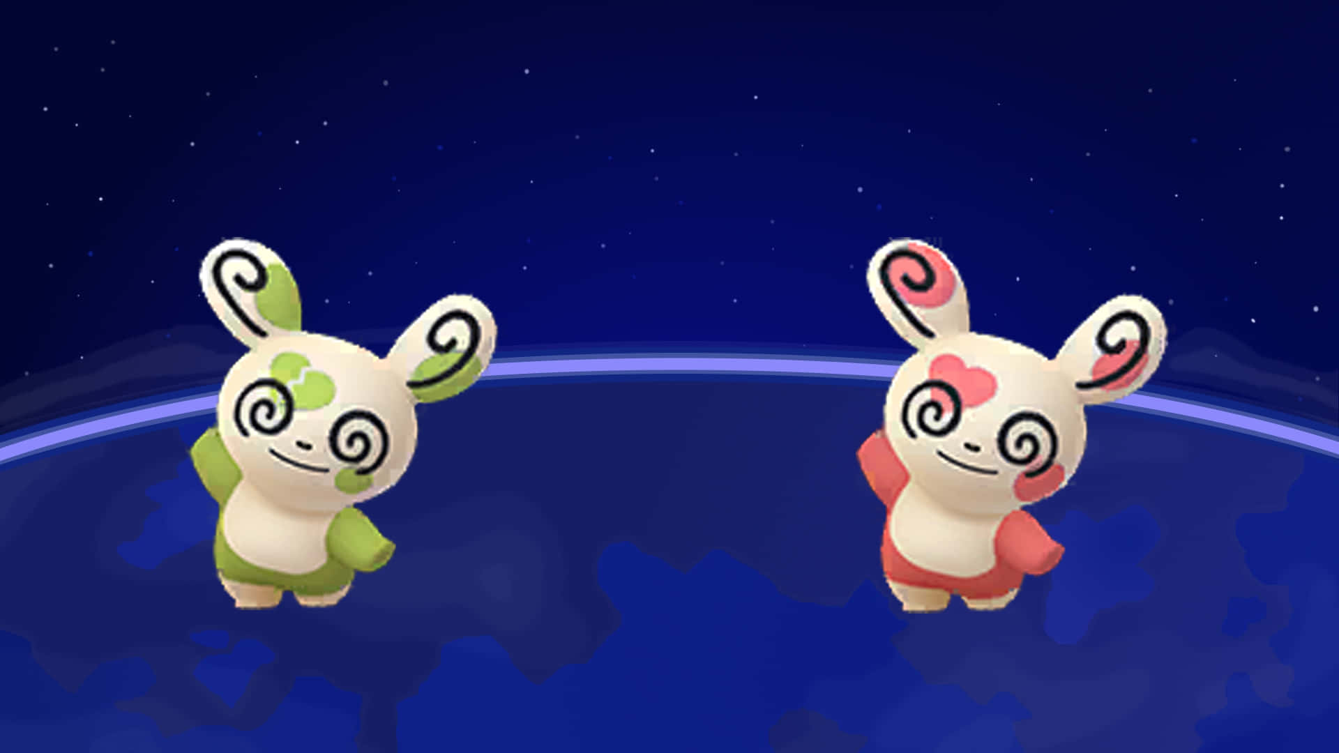 Spinda, starry night sky, planet, Full HD Desktop Wallpaper