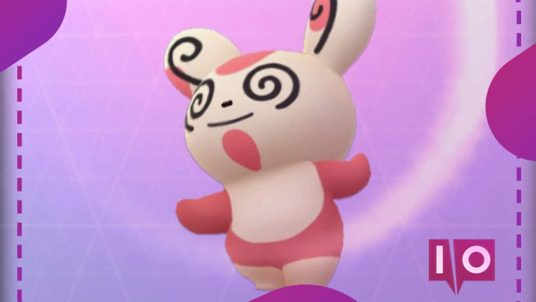 Spinda, pink and white, spiral markings, SD Desktop Wallpaper