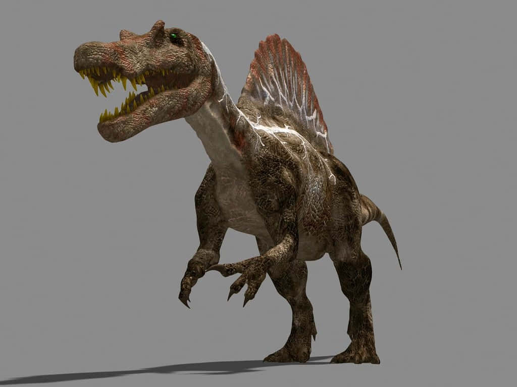 Spinosaurus, 3D-rendered, large sail, SD Desktop Wallpaper