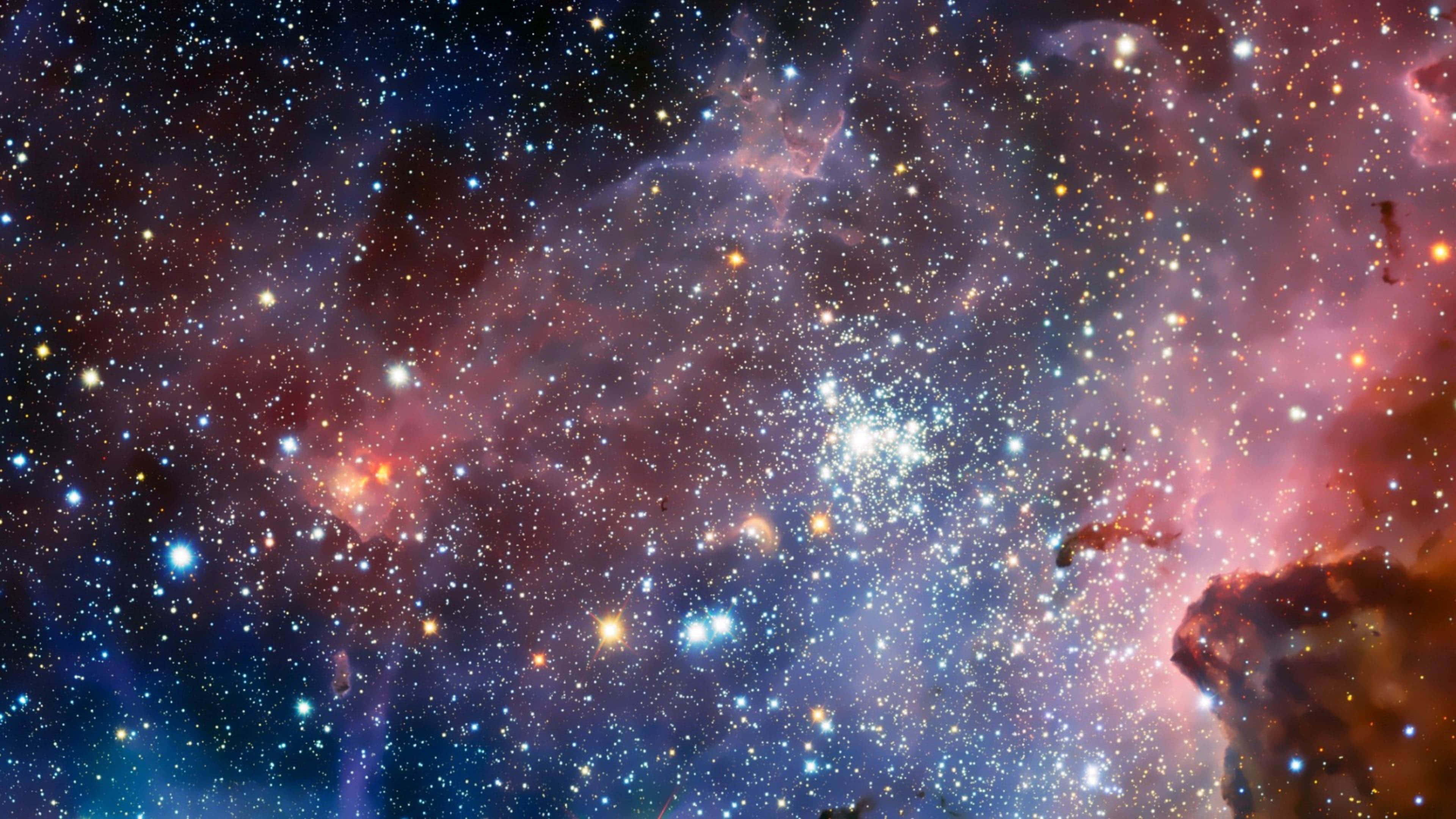Spiral Galaxy, glowing nebulae, countless stars, 4K Desktop Wallpaper