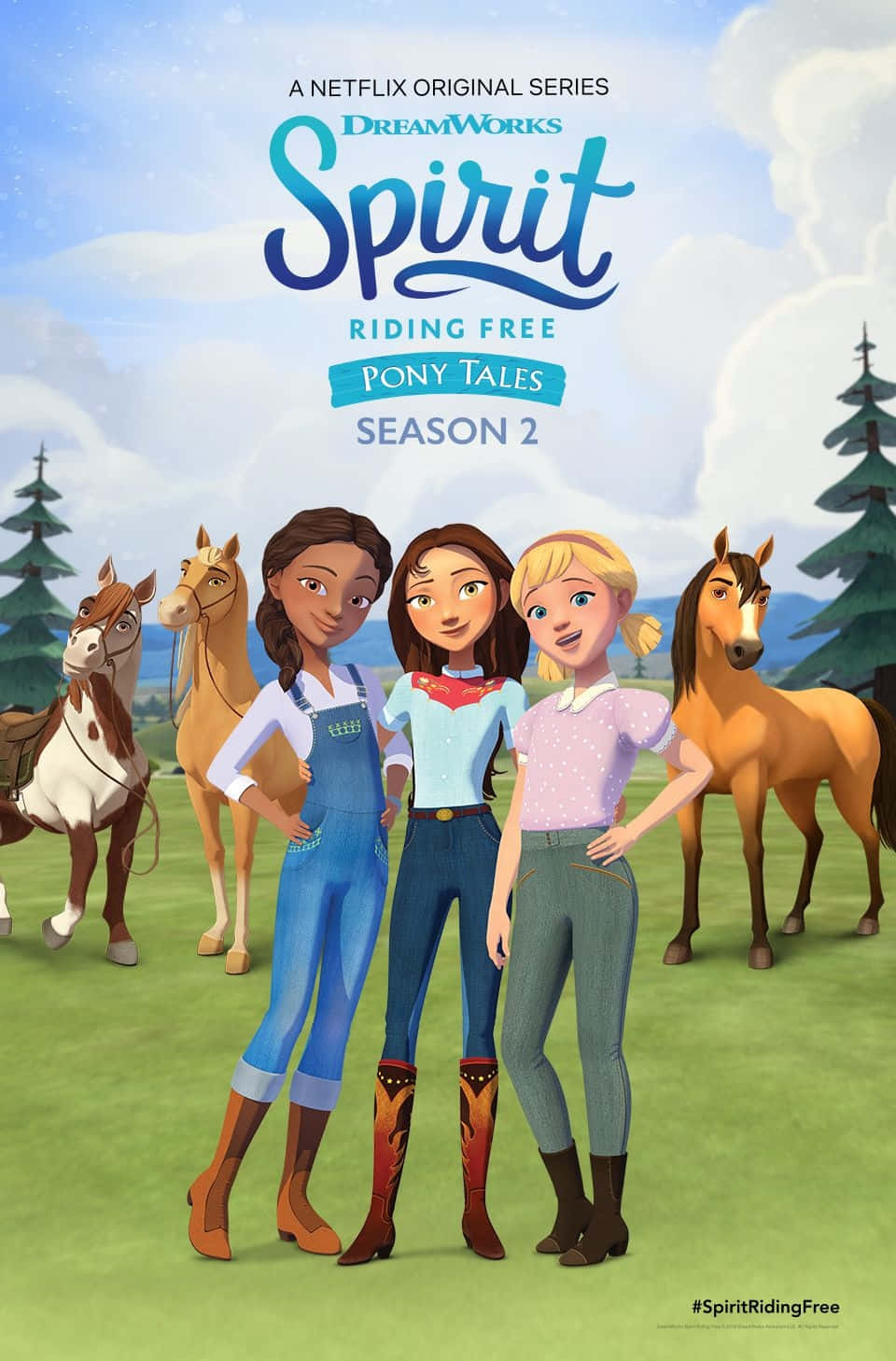 Spirit Riding Free, animated girls, riding gear, HD Phone Wallpaper