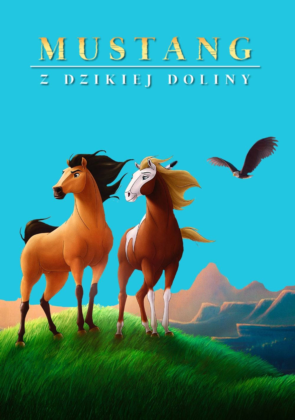 Spirit Stallion Of The Cimarron, animated wild horses, grassy hill, HD Phone Wallpaper