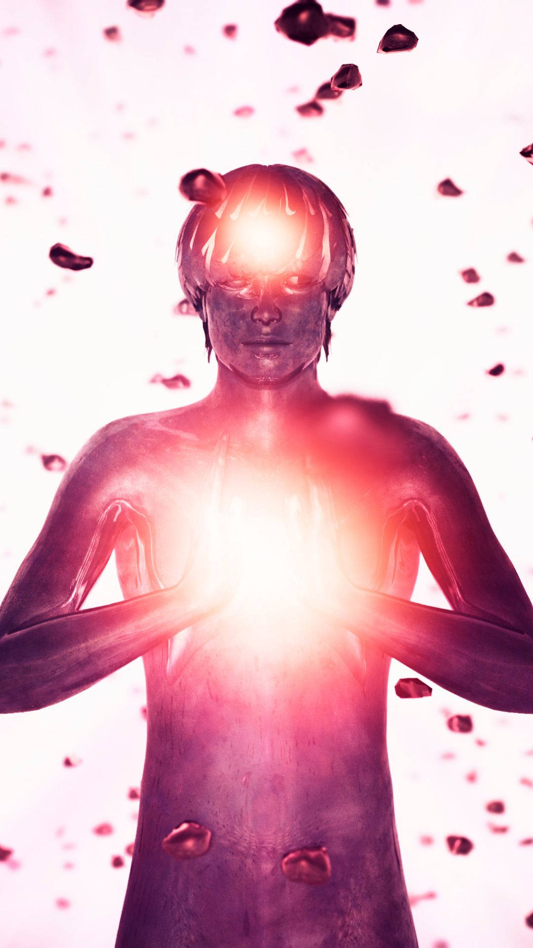 Spirit, glowing humanoid figure, radiant light, Full HD Phone Wallpaper
