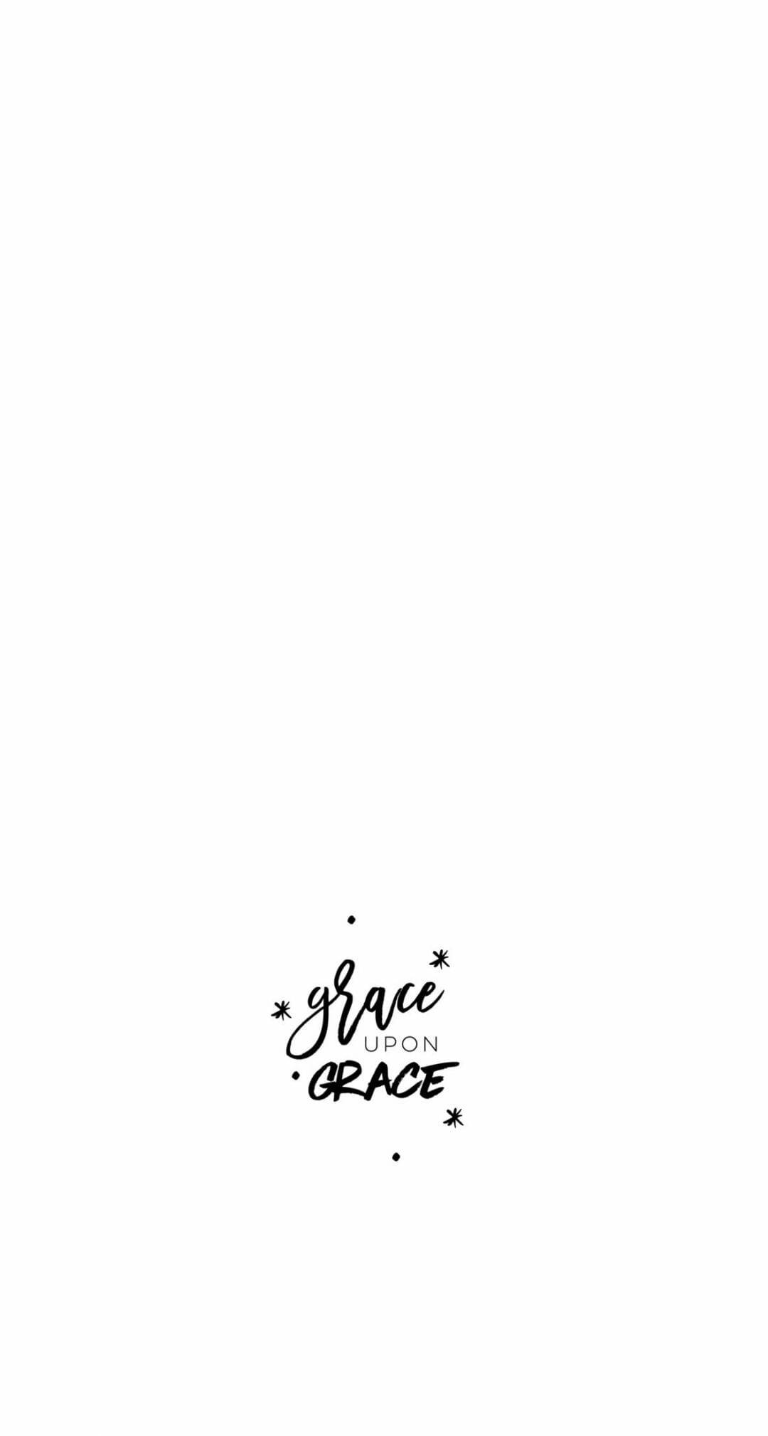 aesthetic gods, minimalist black script typography, grace upon grace, Full HD Phone Wallpaper