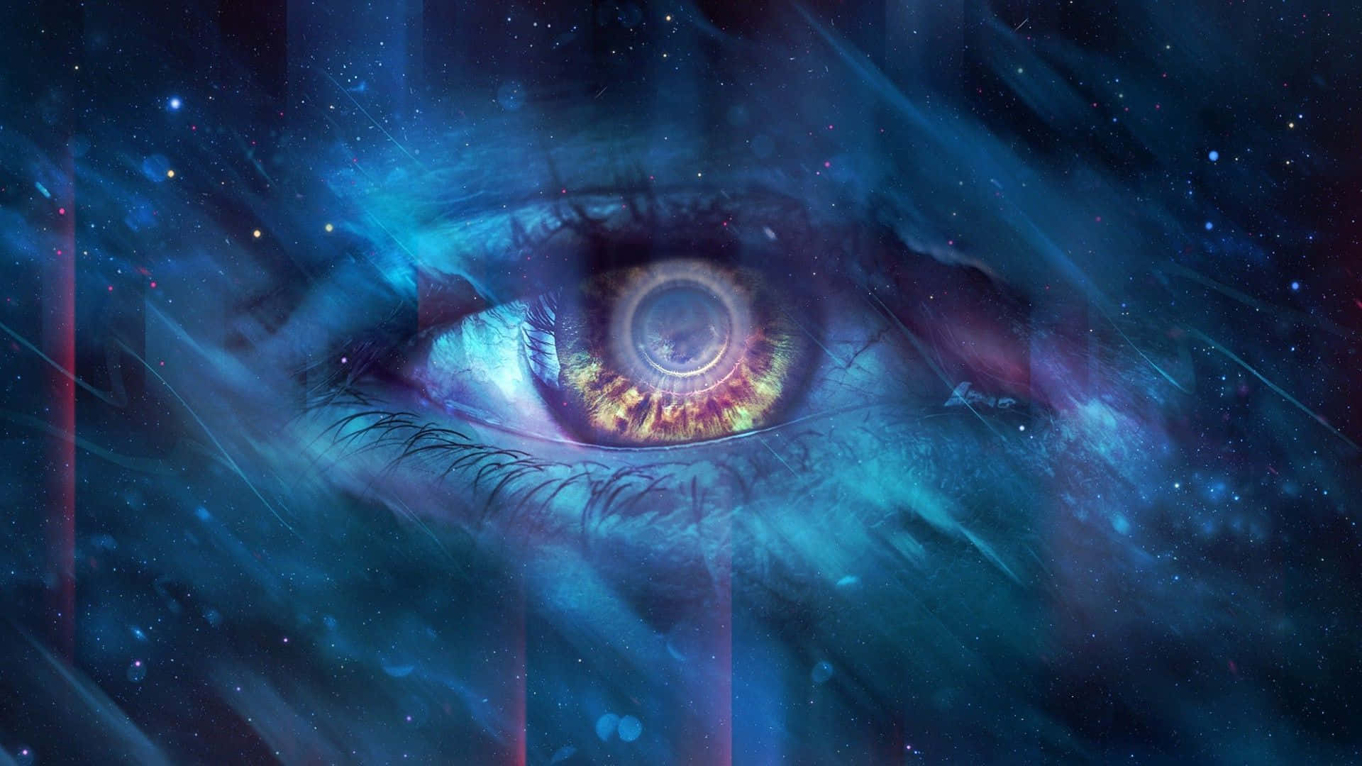 cosmic eye, swirling nebulae, starfields, Full HD Desktop Wallpaper