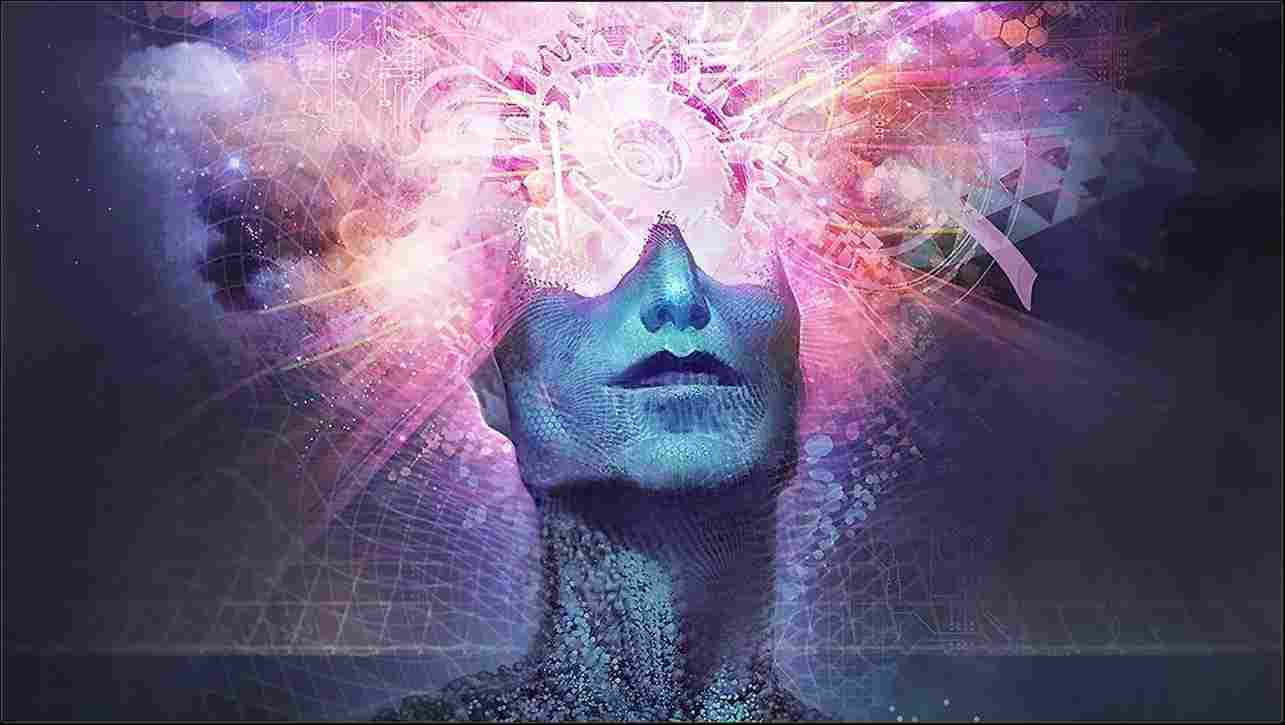 third eye, glowing pink and purple energy patterns, abstract symbols, HD Desktop Wallpaper
