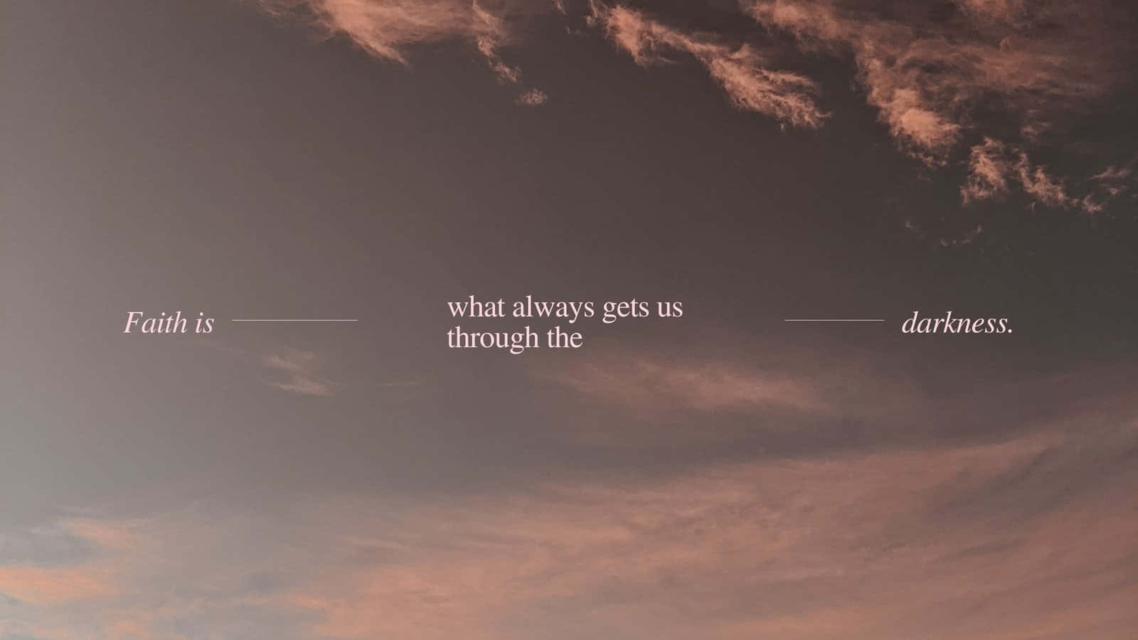 Spiritual Desktop, twilight sky, soft pink and purple clouds, HD Desktop Wallpaper