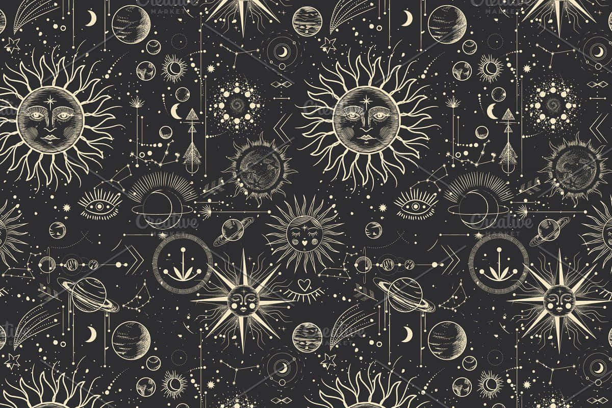 spiritual desktop, celestial pattern, suns, SD Desktop Wallpaper