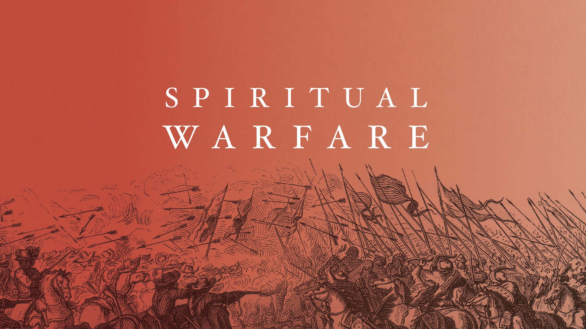 Spiritual Warfare, 1 Peter 5:8, vintage-style battle illustration, Full HD Desktop Wallpaper