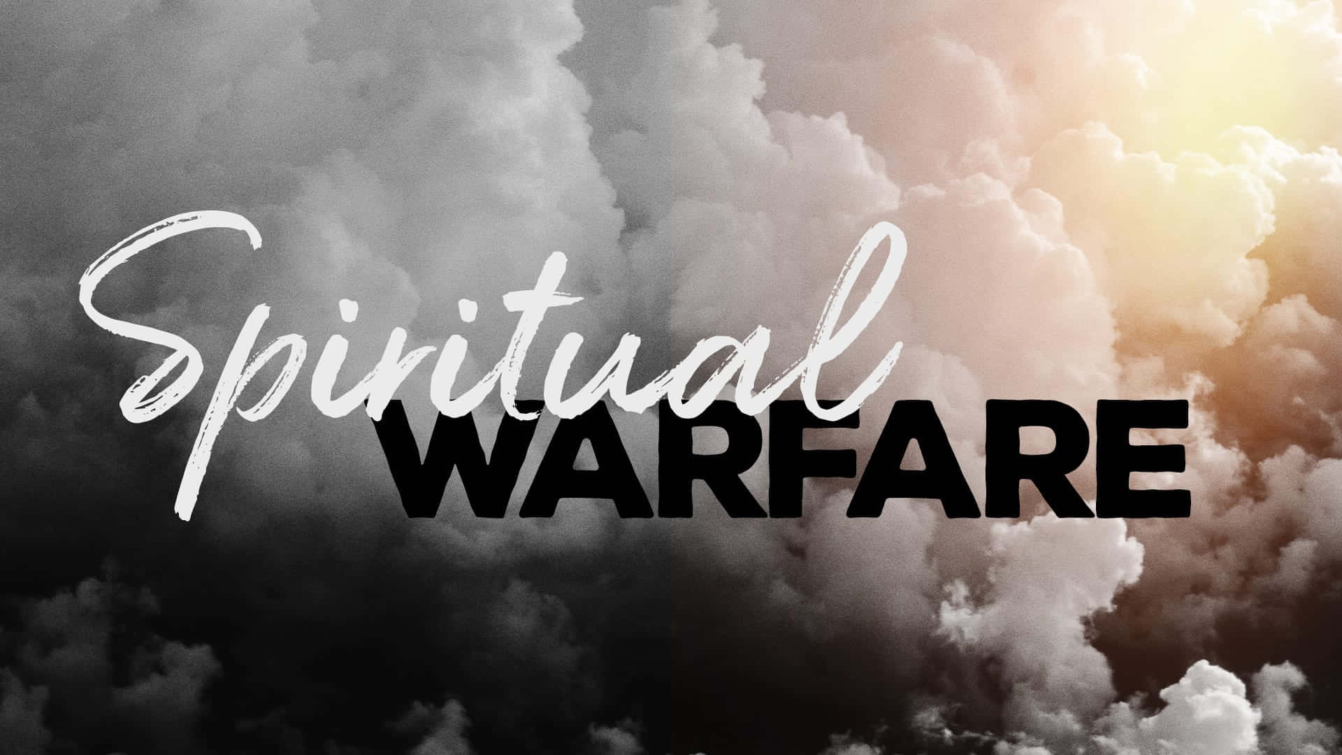 Spiritual WARFARE, dramatic clouds, sunlight, Full HD Desktop Wallpaper
