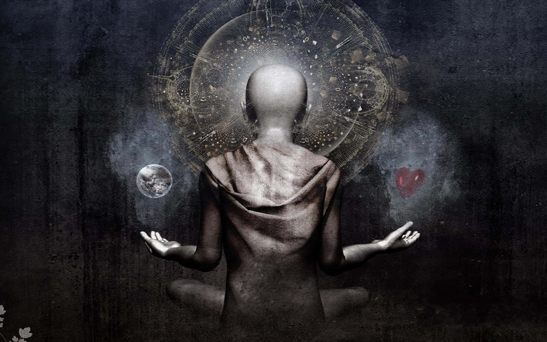 spirituality, cosmic halo, globe, Full HD Desktop Wallpaper