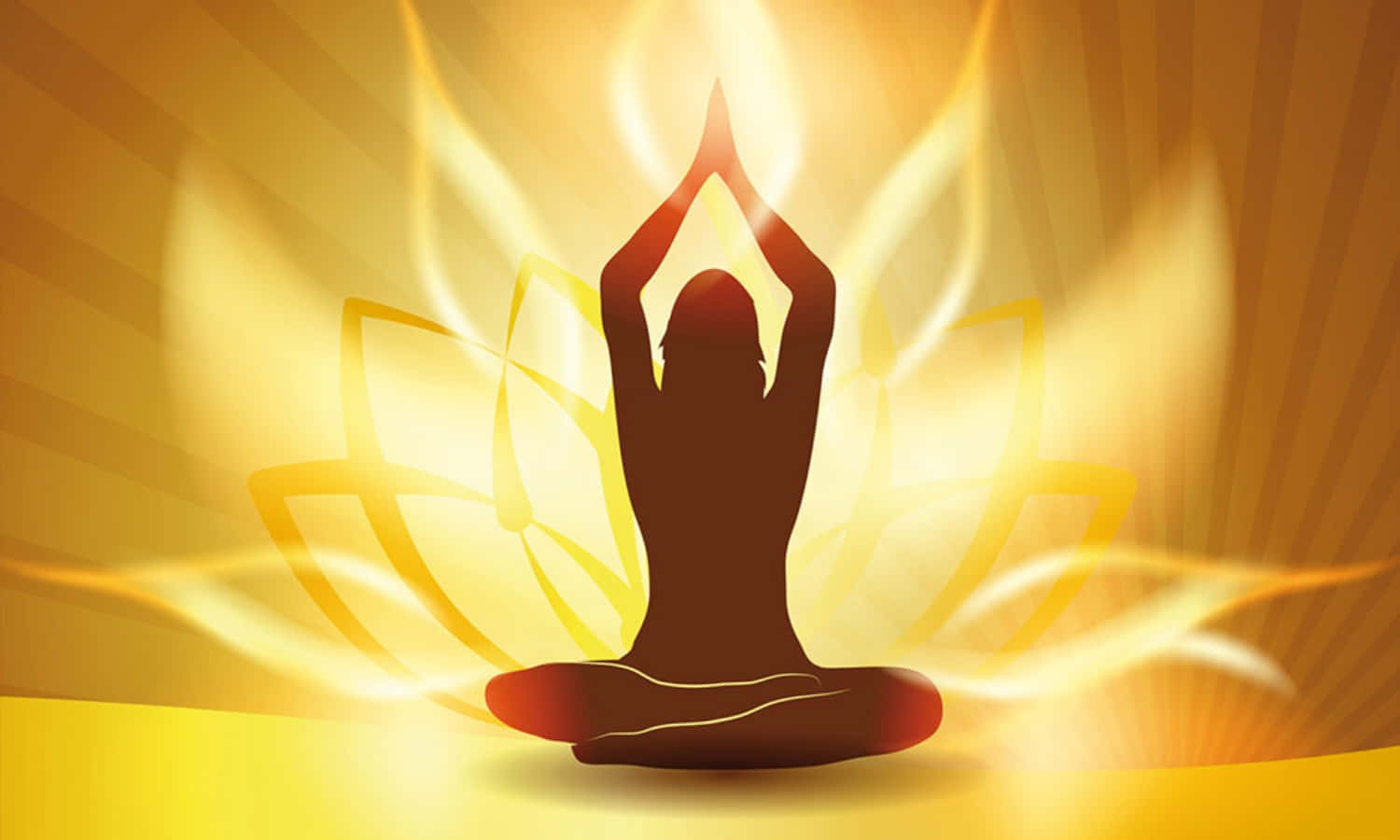 Spirituality, meditation pose, hands raised above head, HD Desktop Wallpaper