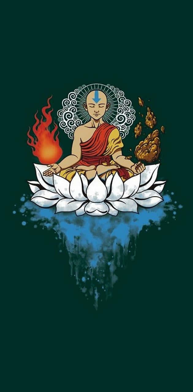 bald monk, red robes, white lotus, HD Phone Wallpaper
