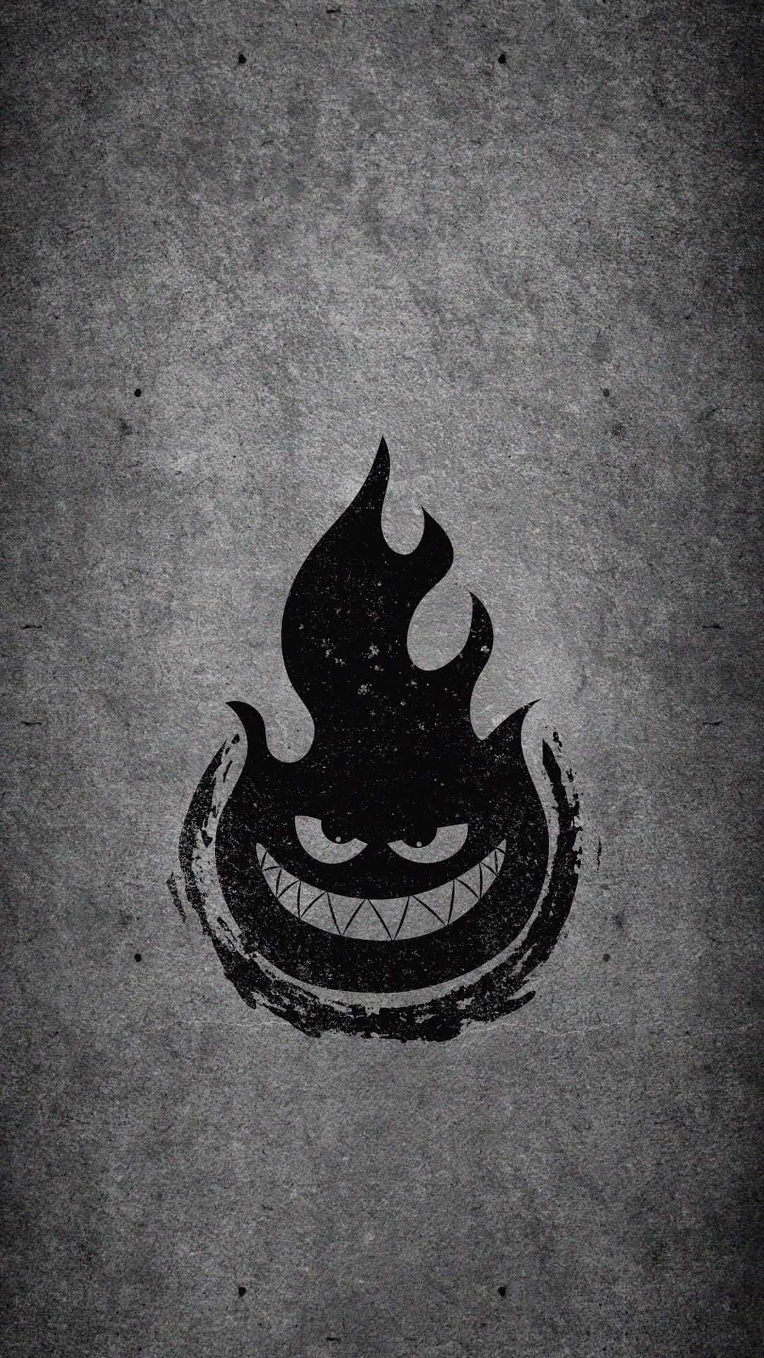 Spitfire Skate, black flame character, glowing eyes, Full HD Phone Wallpaper