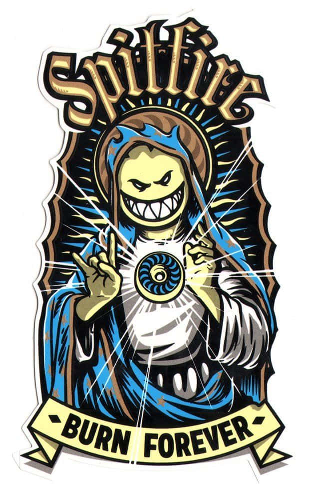 Spitfire Skate, 631 x 1000, devil figure, SD Phone Wallpaper