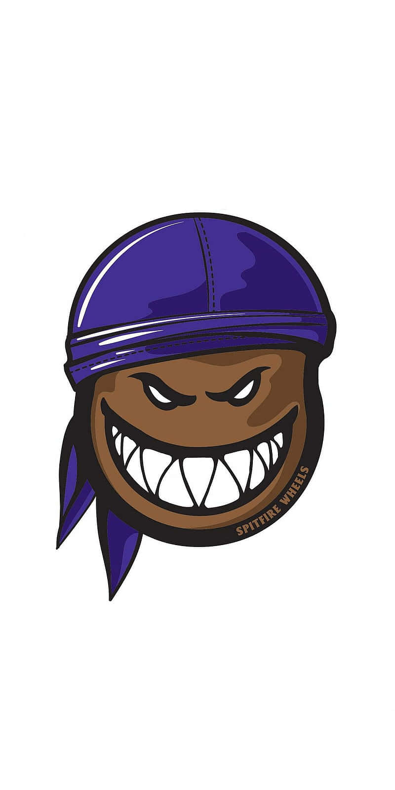 Spitfire Skate, purple helmet, fierce grin, HD Phone Wallpaper