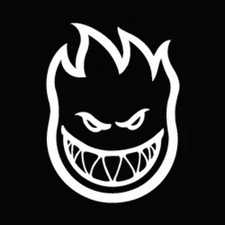 Spitfire, black and white, white stylized flame face, SD Desktop Wallpaper