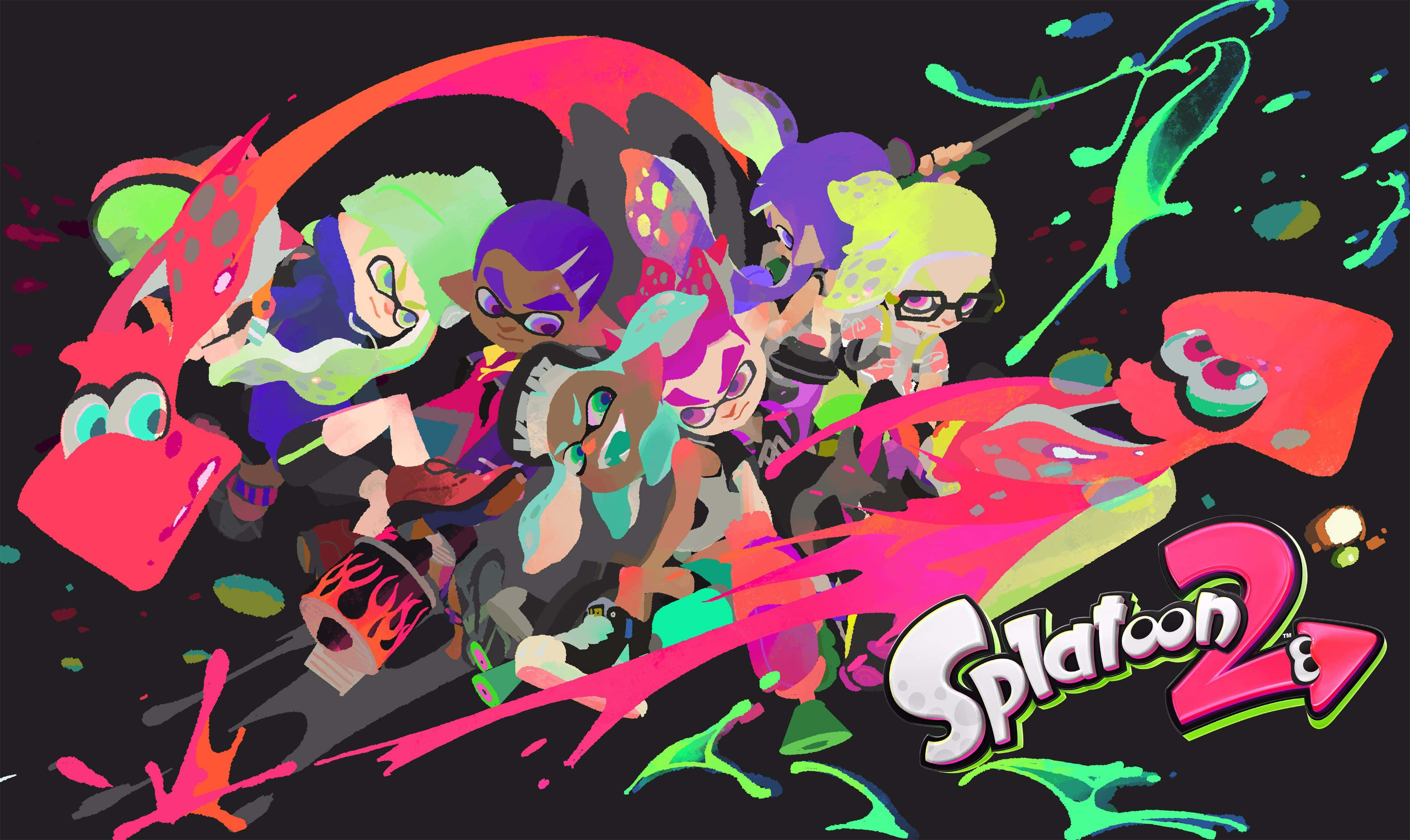 Splatoon 2, characters, battlefield, 4K Desktop Wallpaper
