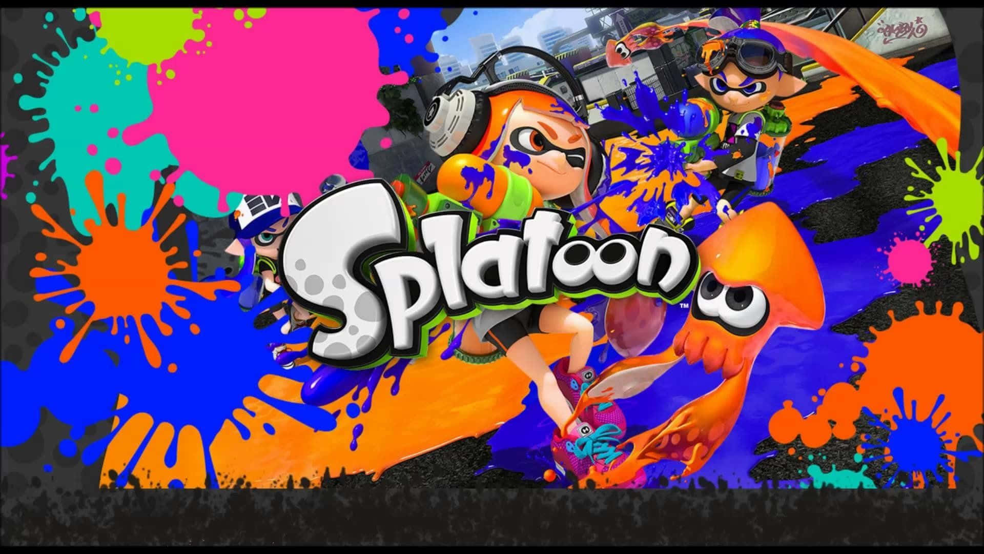 Splatoon 2, cartoon characters, squid gear, Full HD Desktop Wallpaper