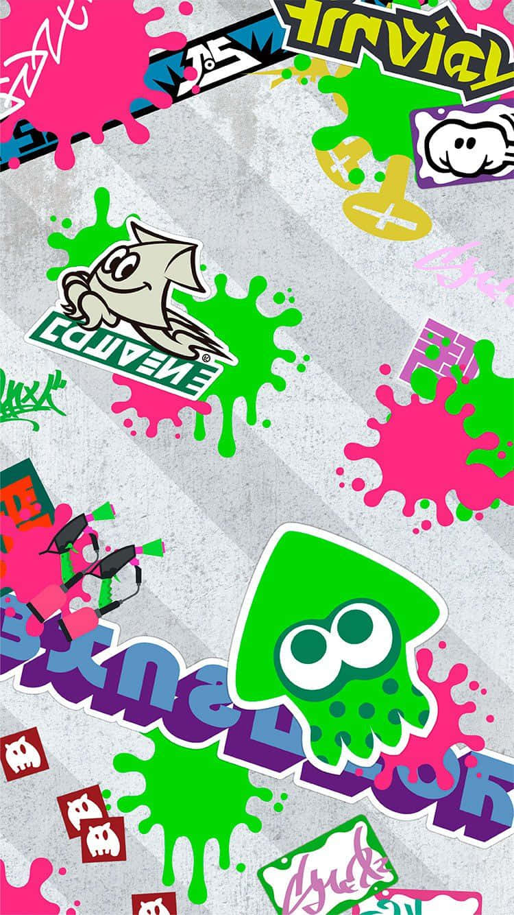 Splatoon 2, green ink, pink ink, HD Phone Wallpaper