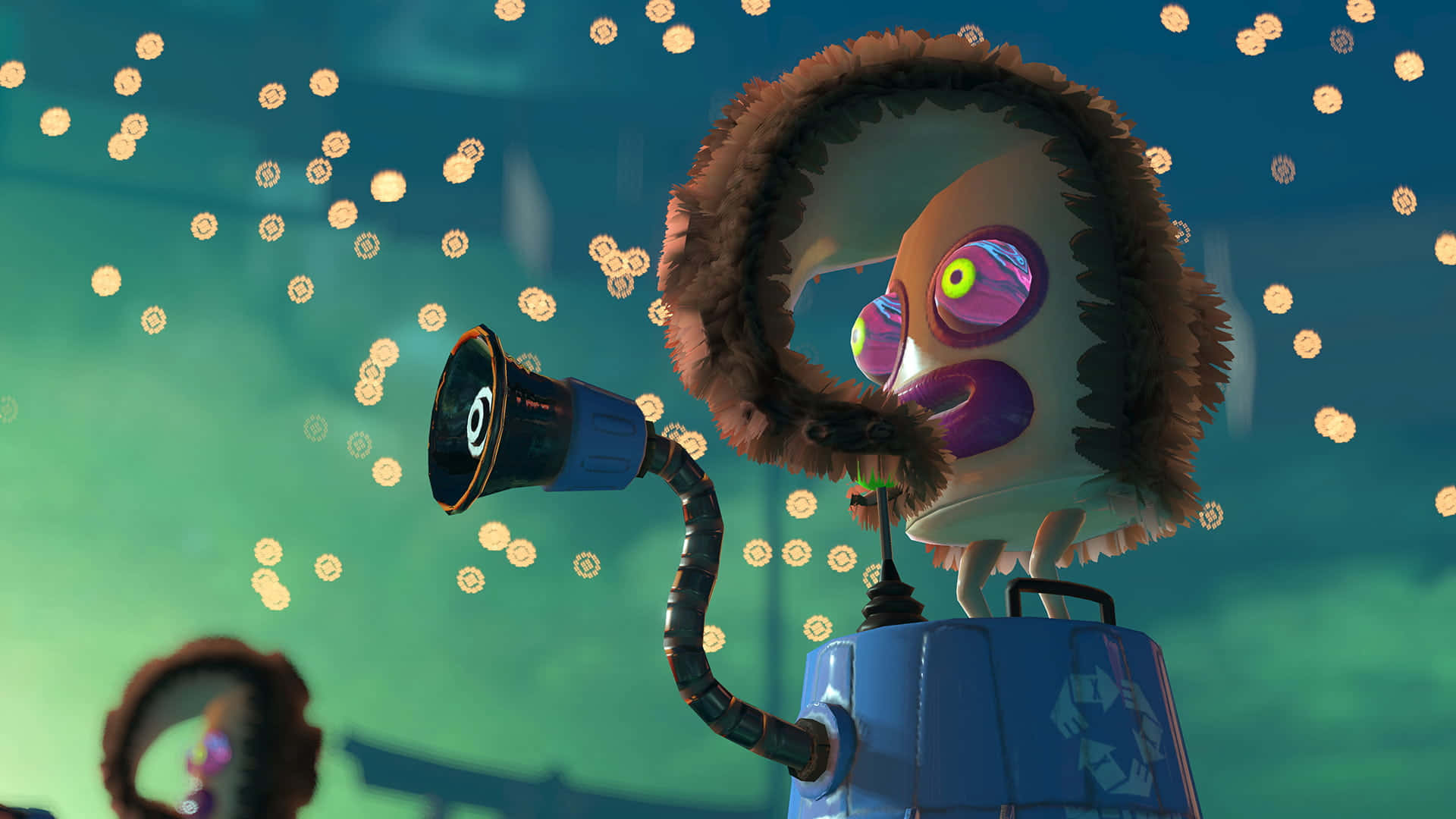 Splatoon 3, mysterious character, night sky, Full HD Desktop Wallpaper