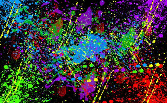 Splatter Paint, red, blue, SD Desktop Wallpaper