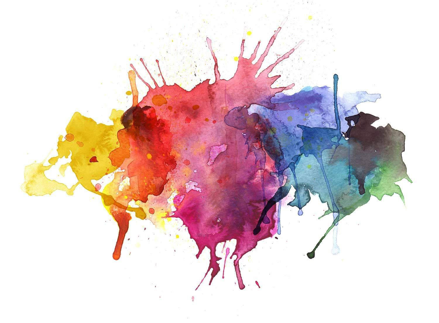 Splatter Paint, red, yellow, HD Desktop Wallpaper